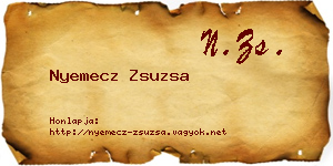 Nyemecz Zsuzsa névjegykártya